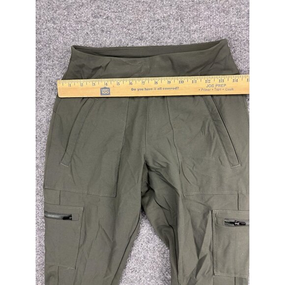 Athleta Pants Womens 6P Green Headlands Hybrid Cargo Zip Pockets Stretch Petite - Picture 3 of 9